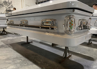 กล่องฝังศพโลหะทรงสไตล์ที่มีพื้นผิวที่ตกแต่ง ทนทานและสามารถปรับแต่งได้