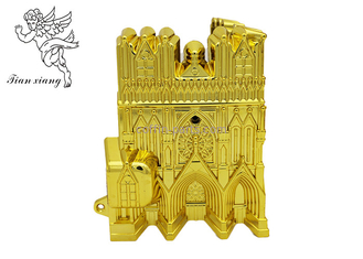 Customized Virgin Plastic Casket Corners Pale Golden American Style With Cathedral