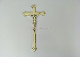 38.5×18.5cm Pale Gold PP Plastic Funeral Frucifix
