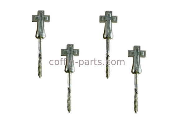 Casket Decoration Coffin Screw 3# Silver Plastic And Metal Cross Model