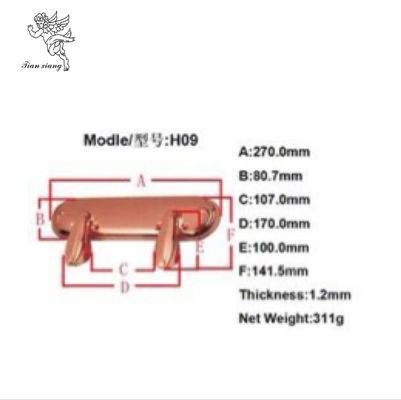 High Polished Silver Swing Coffin Handle With Plastic Panel Covered