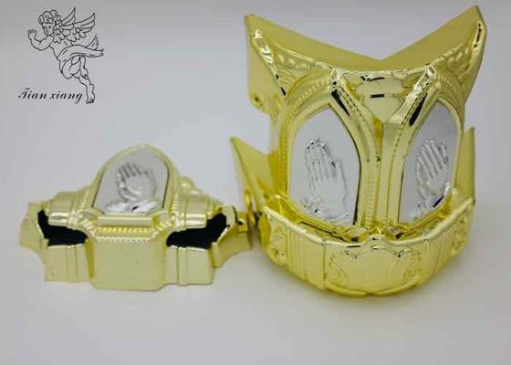 PP Virgin Casket Accessories Copper And Silver With Praying Hands