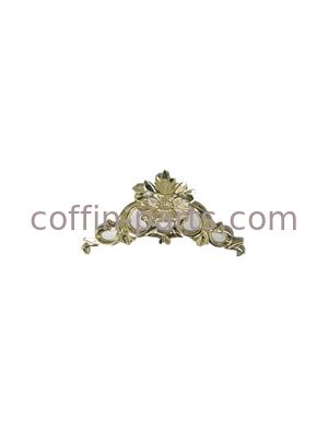 Deocoratvie Casket อุปกรณ์ดอกไม้ด้วยพื้นผิวทองเหลืองโบราณ